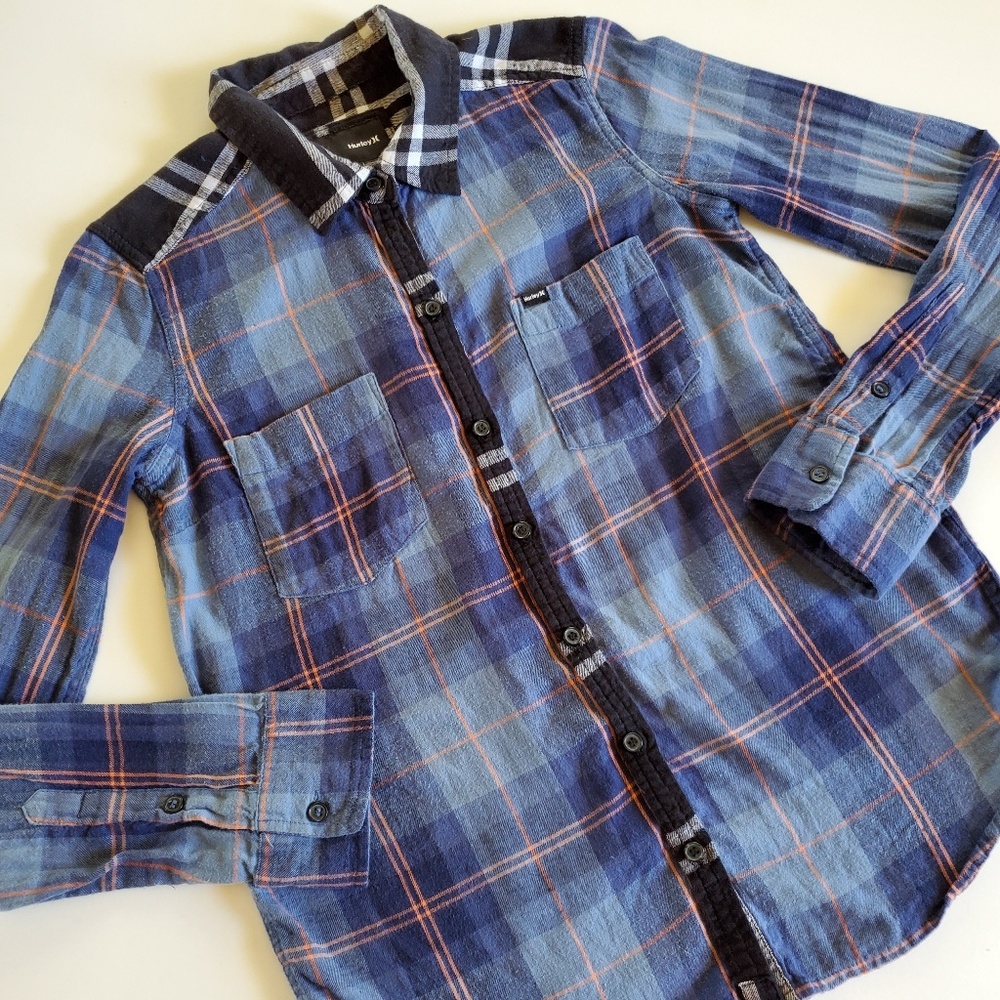 Hurley flannel button down size small